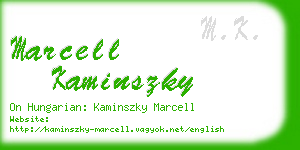 marcell kaminszky business card